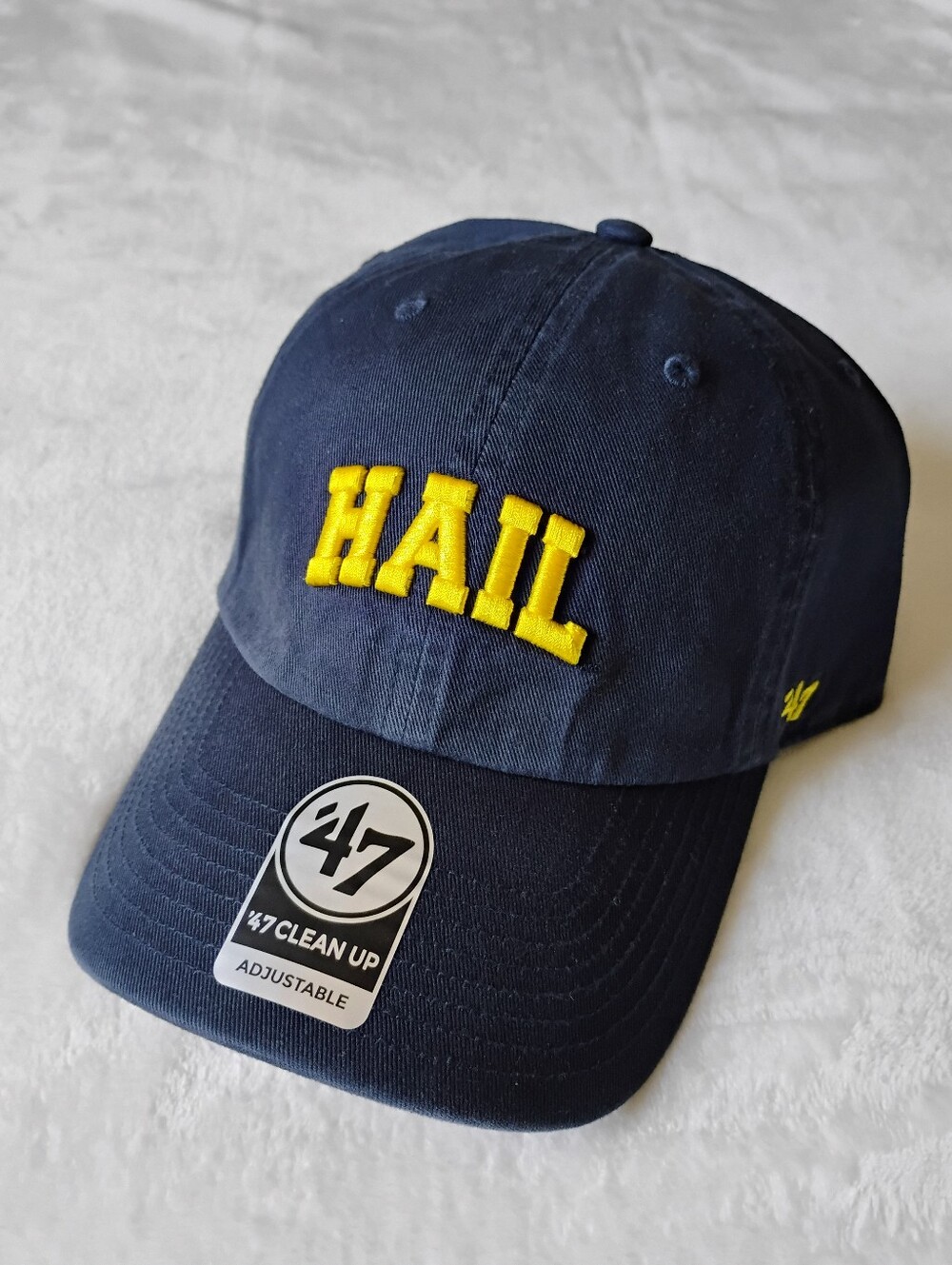 NWT University Of Michigan Navy Blue Hat | '47 Brand Clean Up Relaxed Fit | OSFA